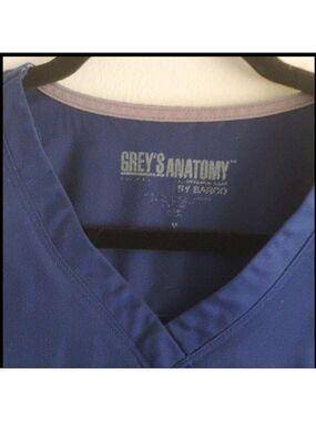 Grey's Anatomy Scrubs Deep Blue Size Medium Short Sleeve Top Uniform